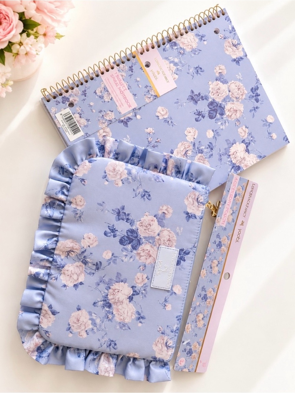 LOVESHACKFANCY Target Yoobi Collab Accessory Pouch and Notebook Set